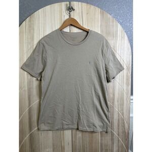 All Saints Mens Tan Organic Cotton Crew Neck T Shirt XX Large